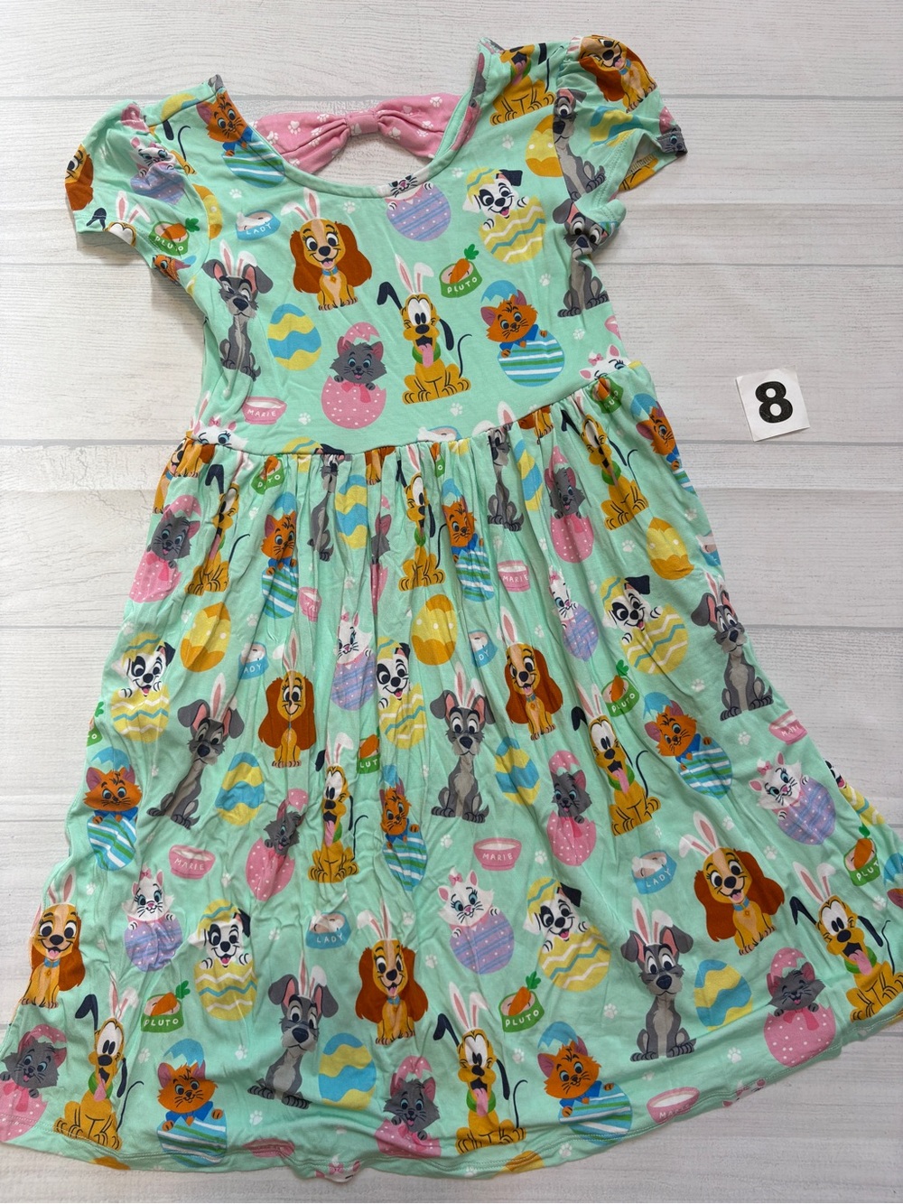 Little Sleepies Mint Green Easter Puppy Print Dress